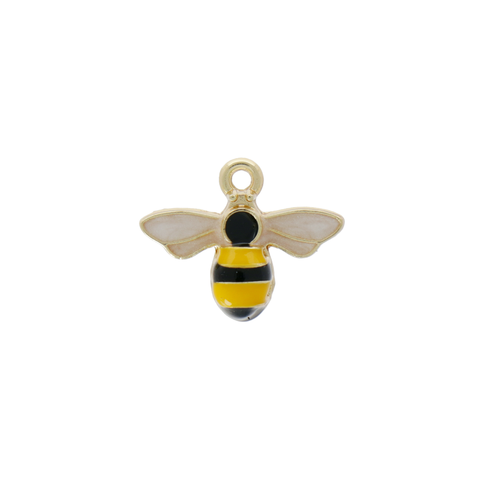 enameled bee charm 14x10mm | 1pc