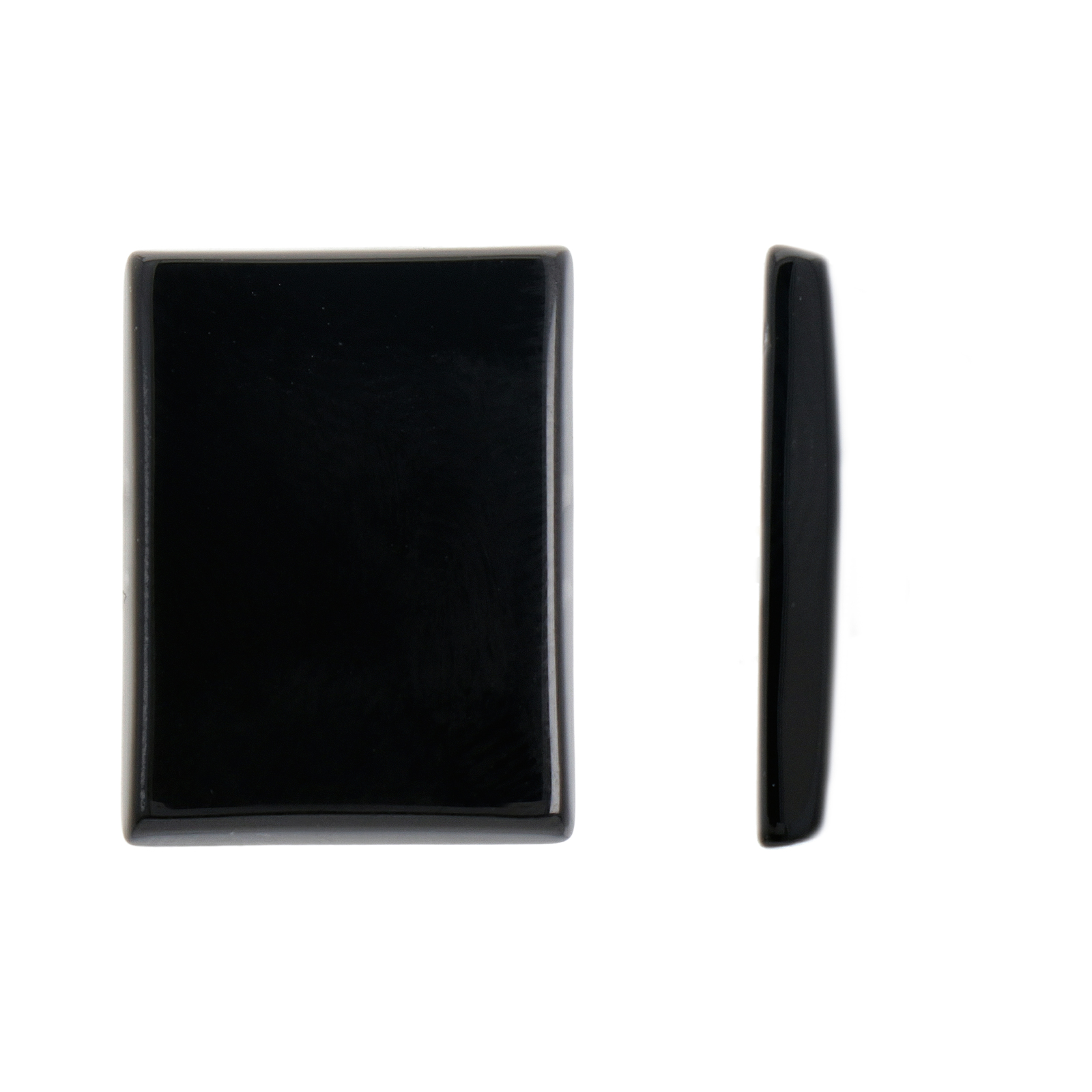 cabochon onice nero rectangle liscio 20x15mm | 1pc