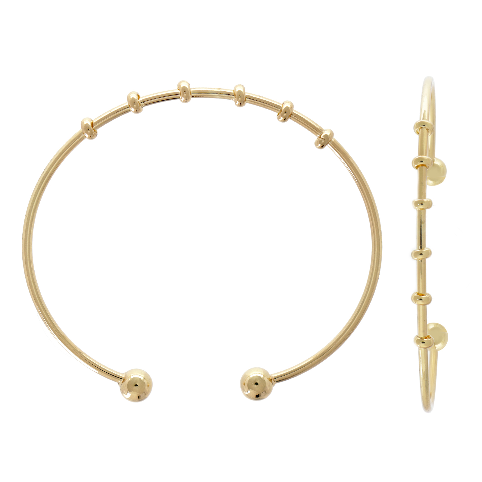 gold plated adjustable bracelet - thickness 1,5mm | 1pc