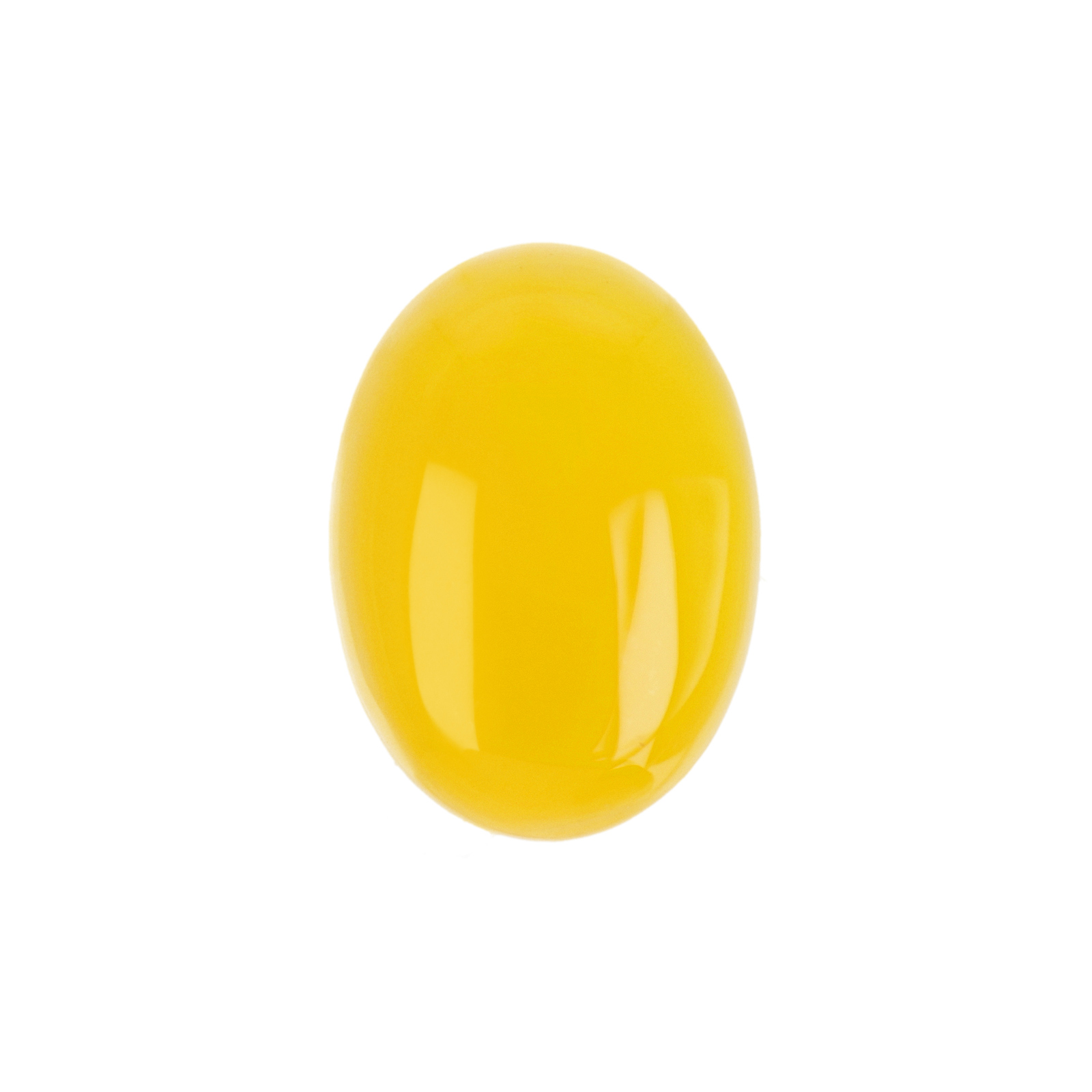 yellow agate cabochon smooth oval 18x13mm | 1pc