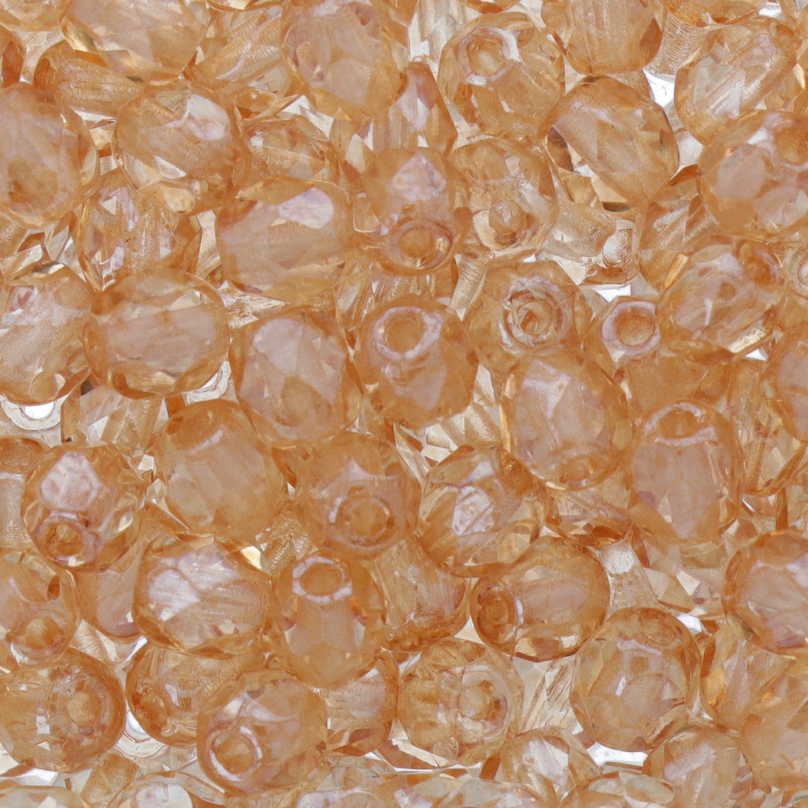 böhmische glasschliffperlen luster transparent champagne 4mm | 50st