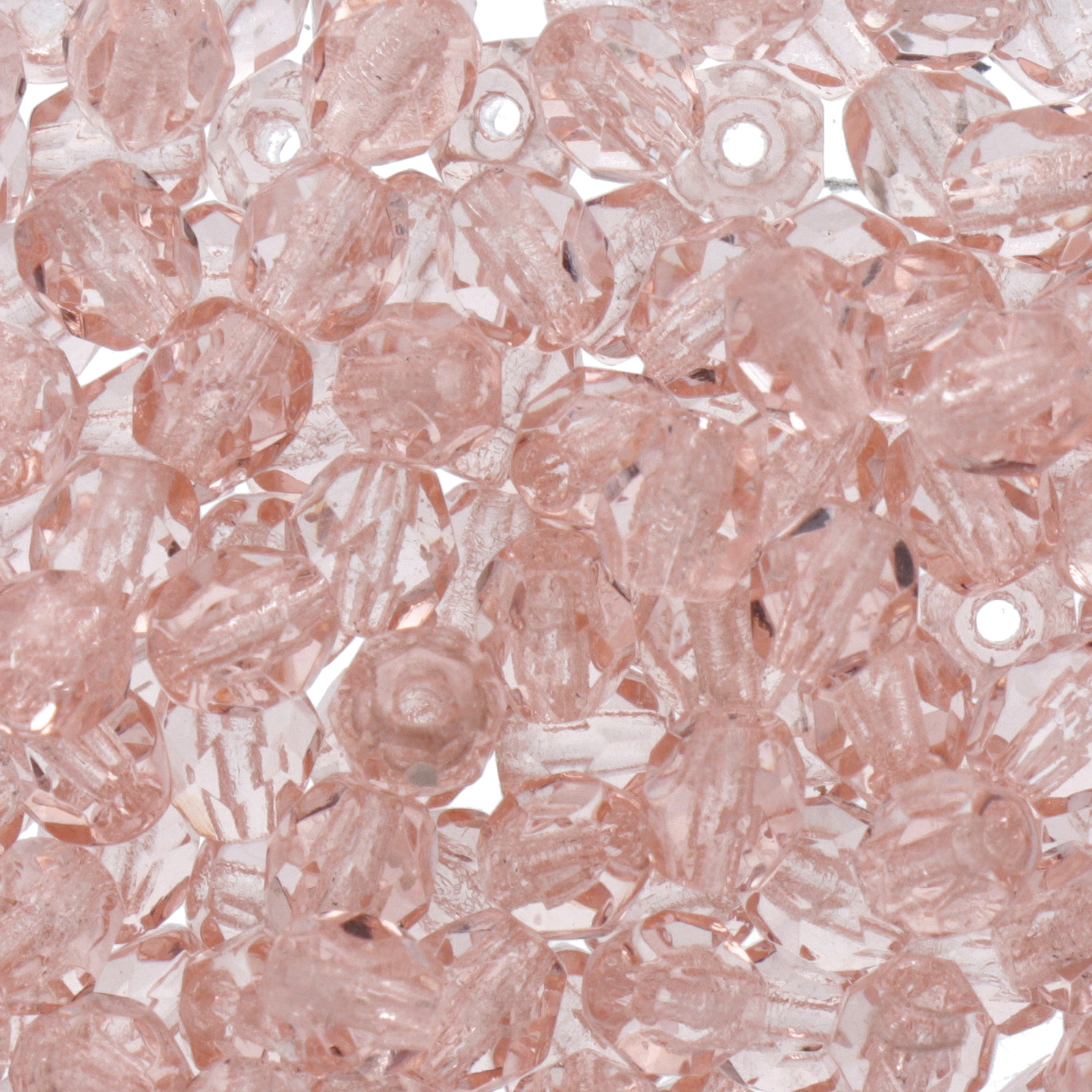 czech fire-polished round beads rosaline 4mm | 50pc
