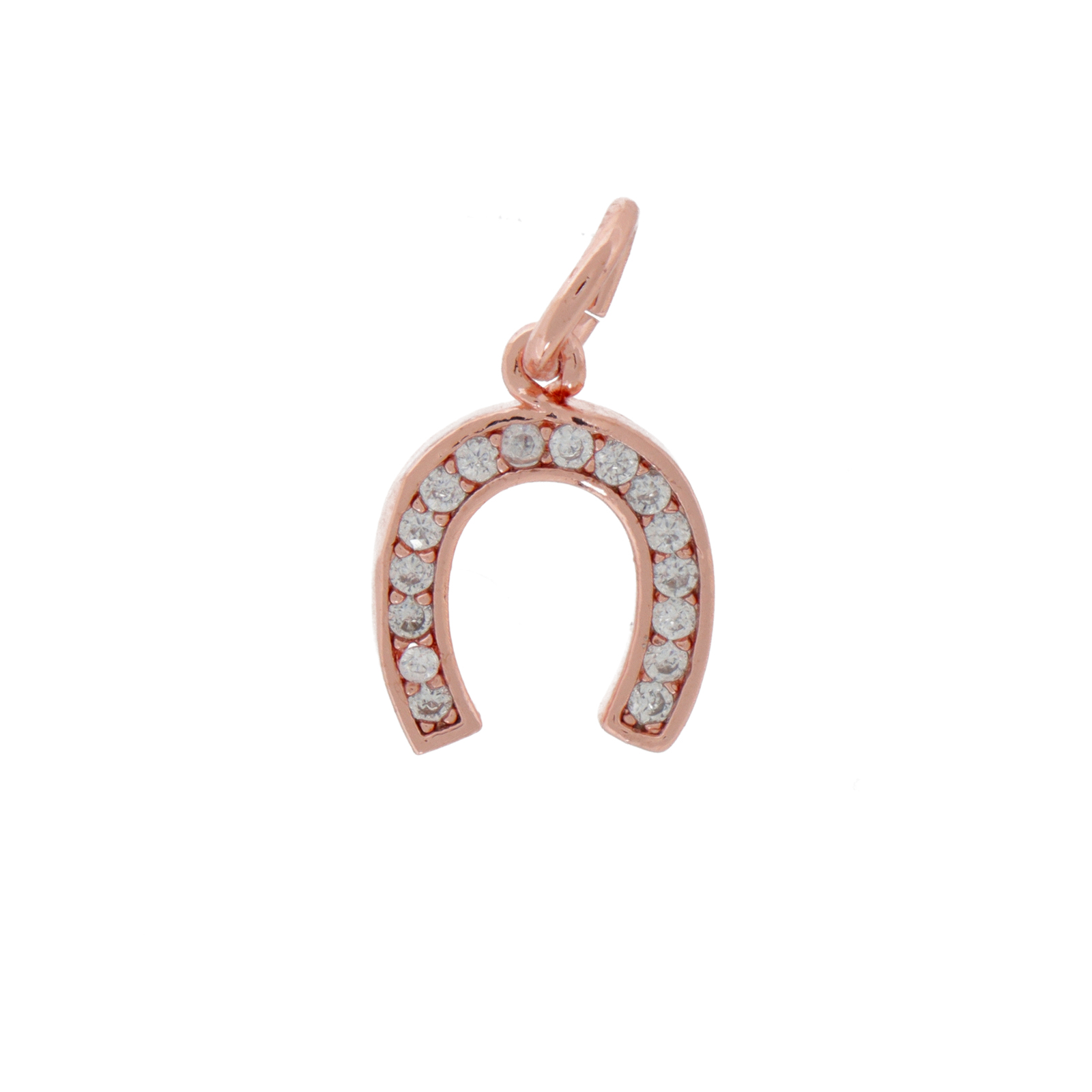 anhänger metal cz rose gold hufeisen 13mm | 1st
