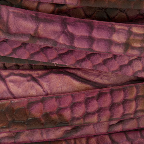 fuchsia python flat lesther cord 10mm | 20cm