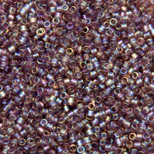 miyuki delica 11/0 - trasparent smoky amethyst ab | 8gr