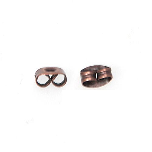 ohrstopper antik kupferfarben 6mm | 50st