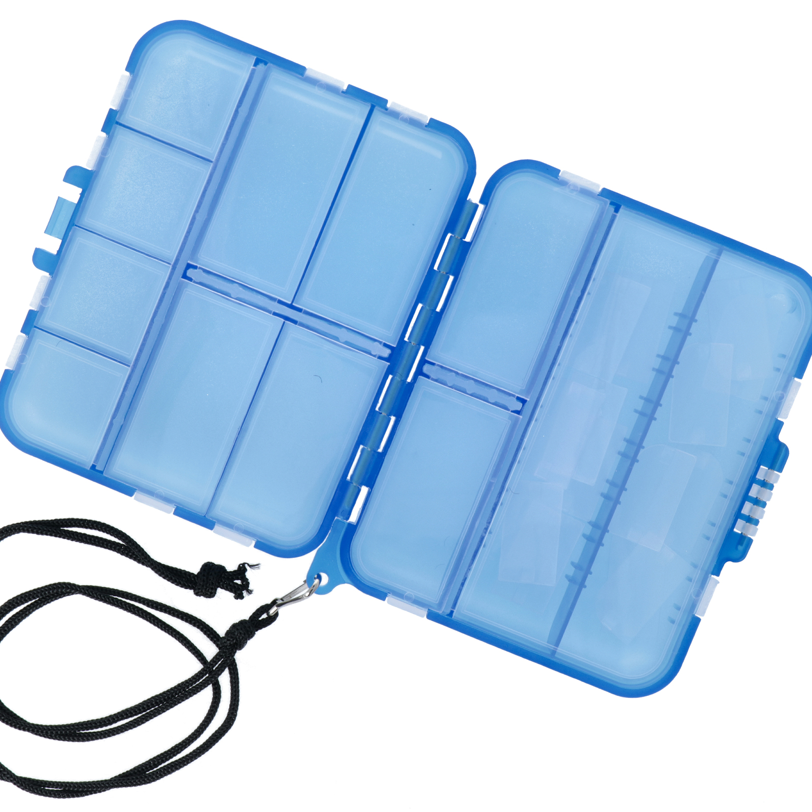 blue mini travel box 12 compartments 12x10cm | 1pc