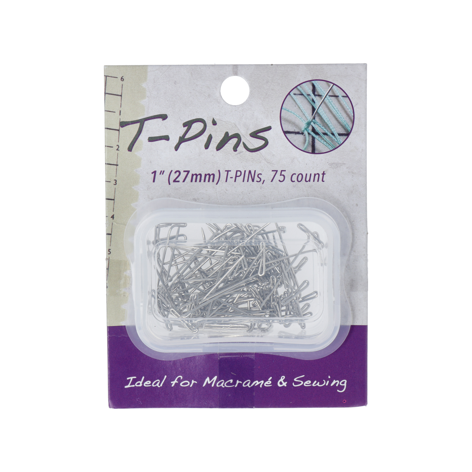 T-Pins, Metal Pins for Macrame & Sewing, 1 inch Long (27mm) (1 Pack)