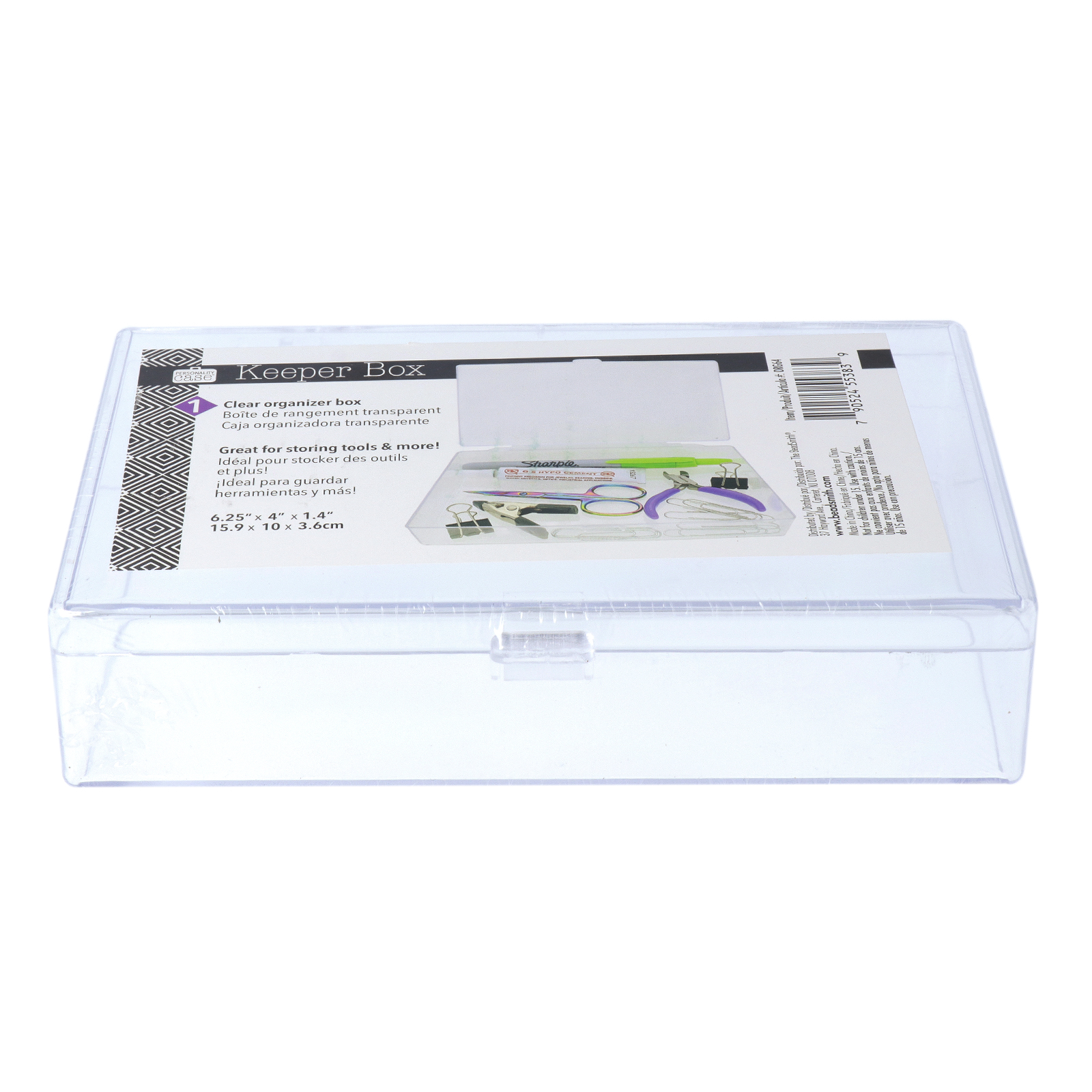 clear organizer box 15,9x10x3,6cm | 1pc