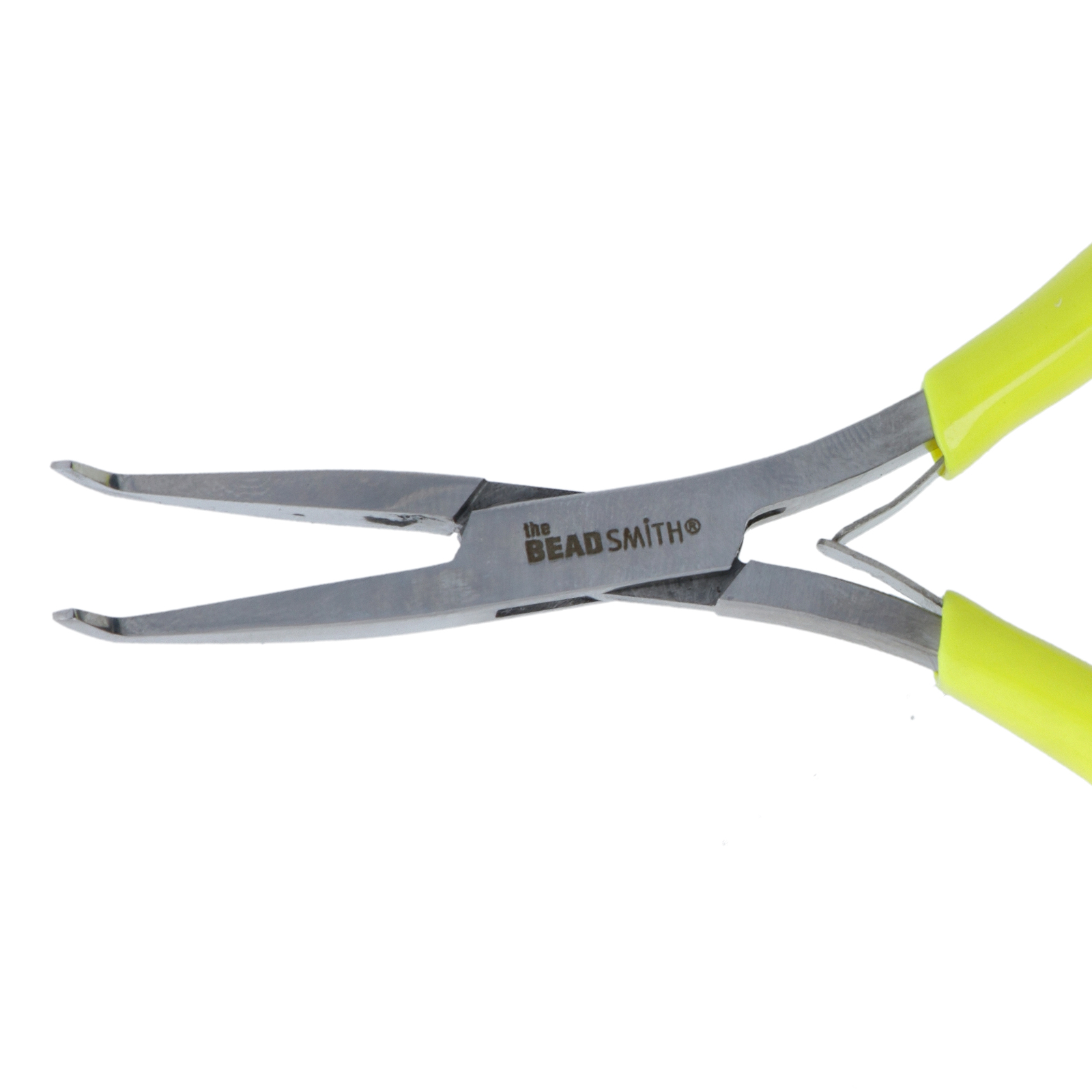 micro-fine bent flat nose plier with spring | 1pc