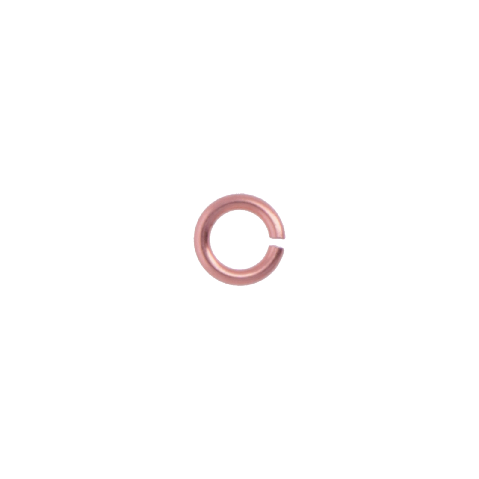 rose gold plated open jump ring 4mm - wire 0,7mm | 150pc