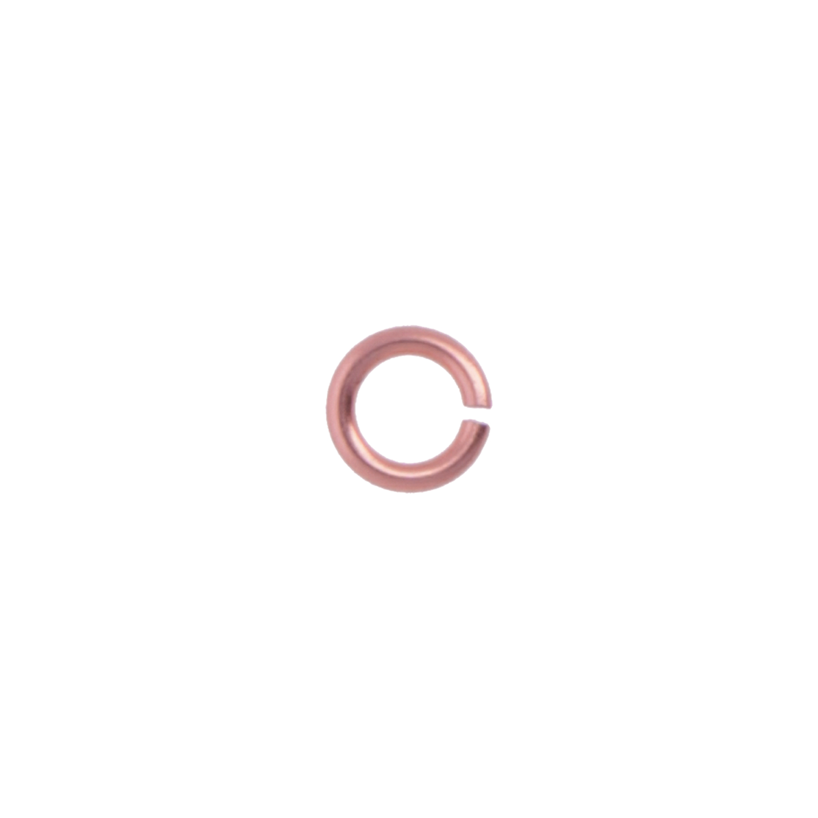 rose gold plated open jump ring 6mm - wire 0,9mm | 100pc