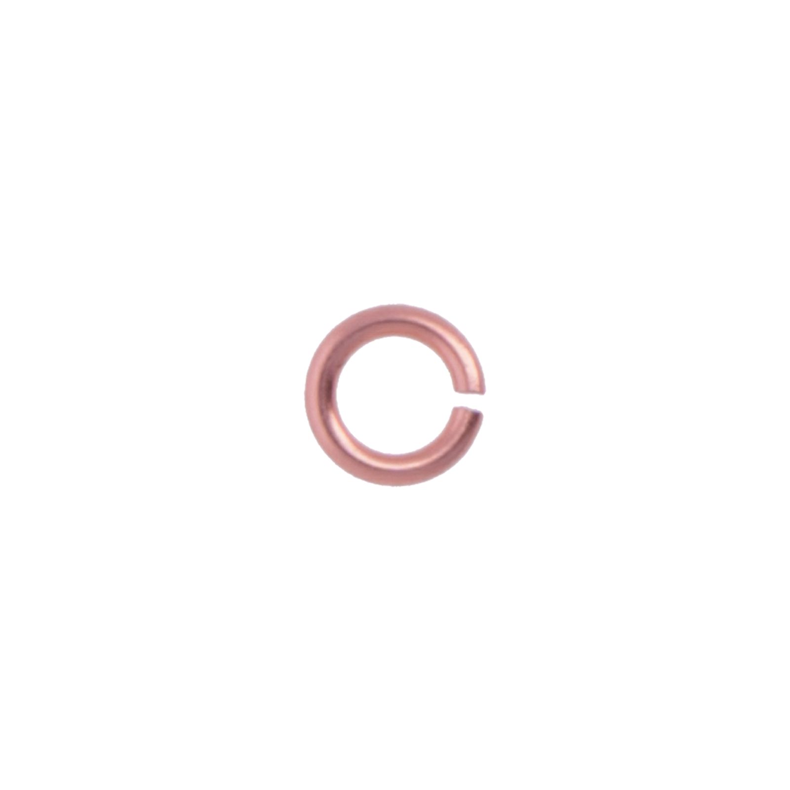 rose gold plated open jump ring 8mm - wire 1,2mm | 50pc