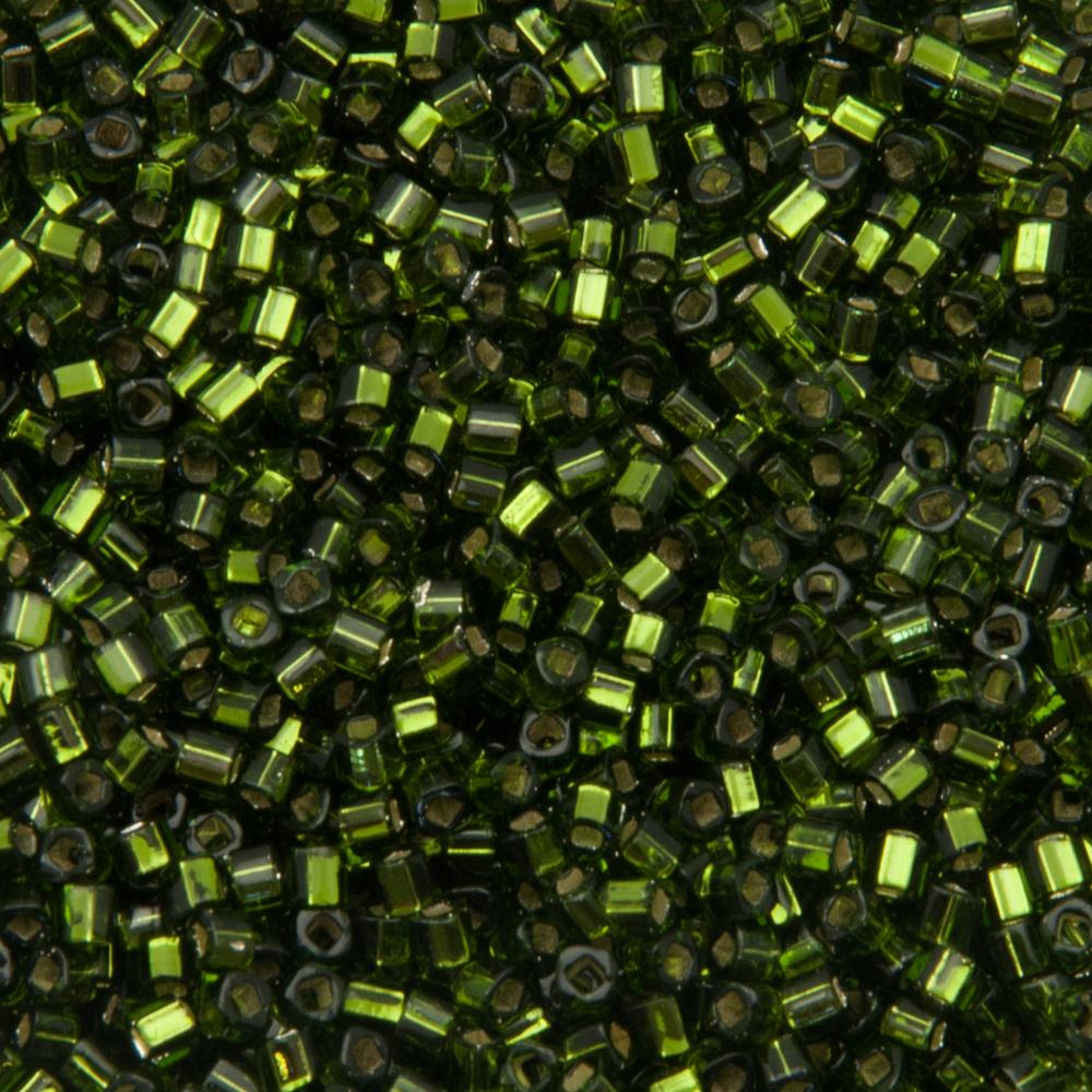 cube toho beads 1,5mm - silver-lined olivine (37) | 10gr
