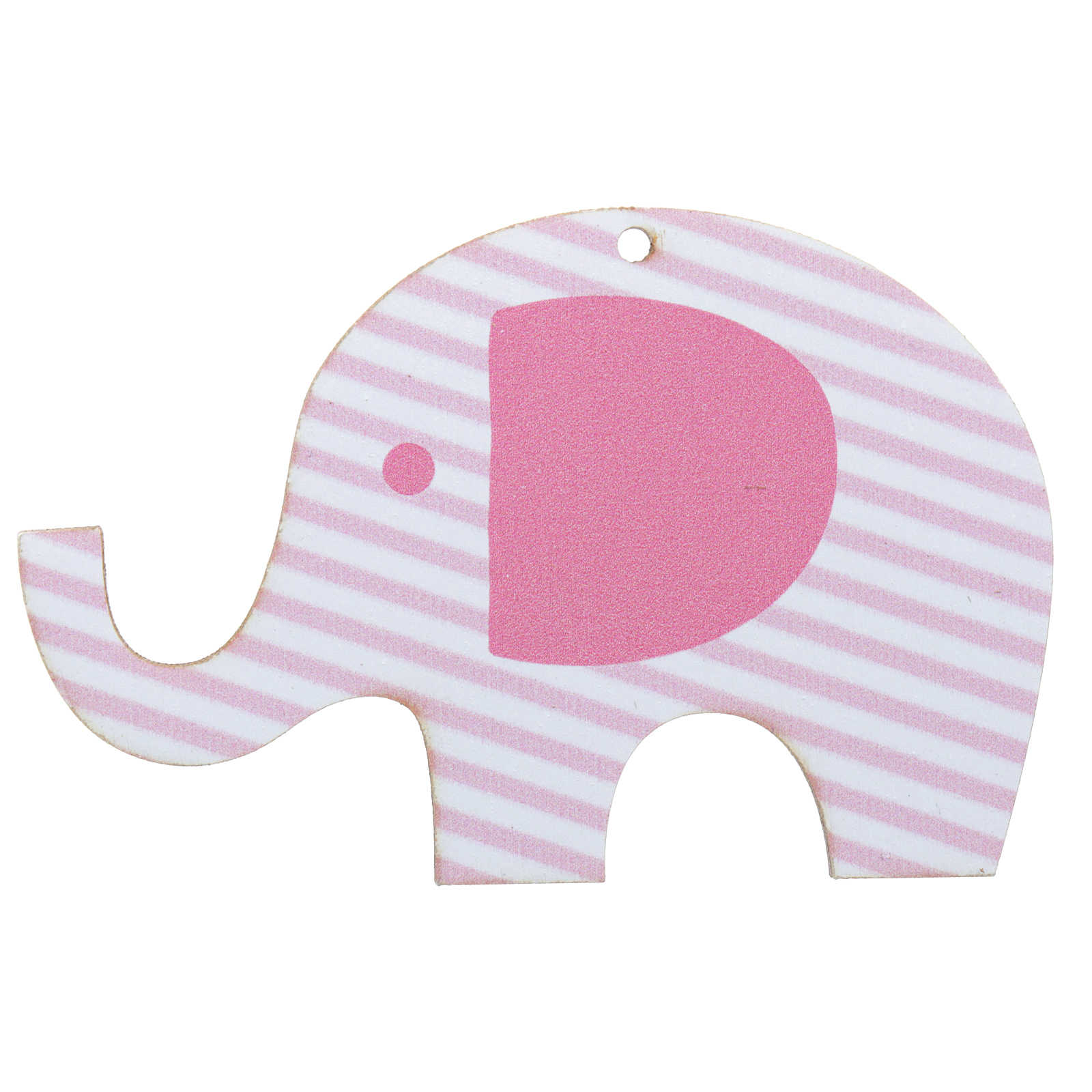 holz anhänger - rosa - elefant 84x55mm | 1st