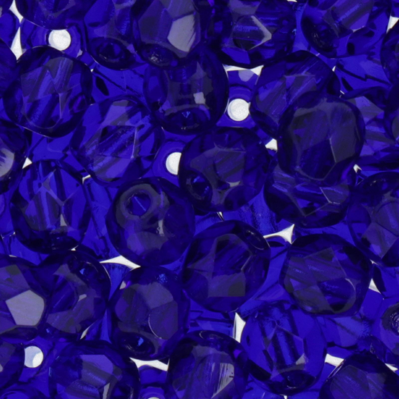 böhmische glasschliffperlen cobalt blue 6mm | 25st