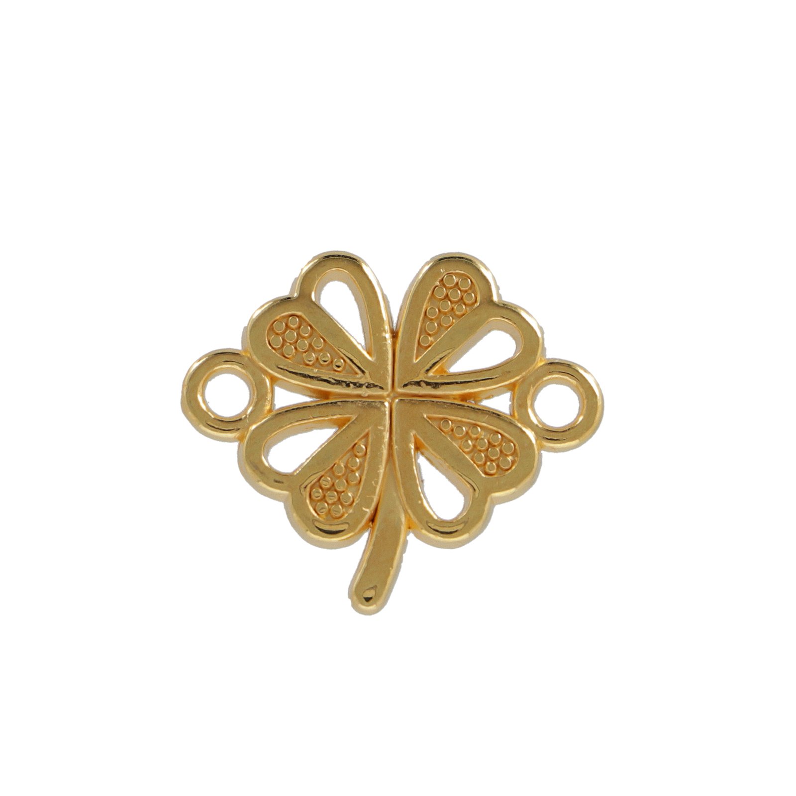 gold plated clover link 16x12mm | 2pc