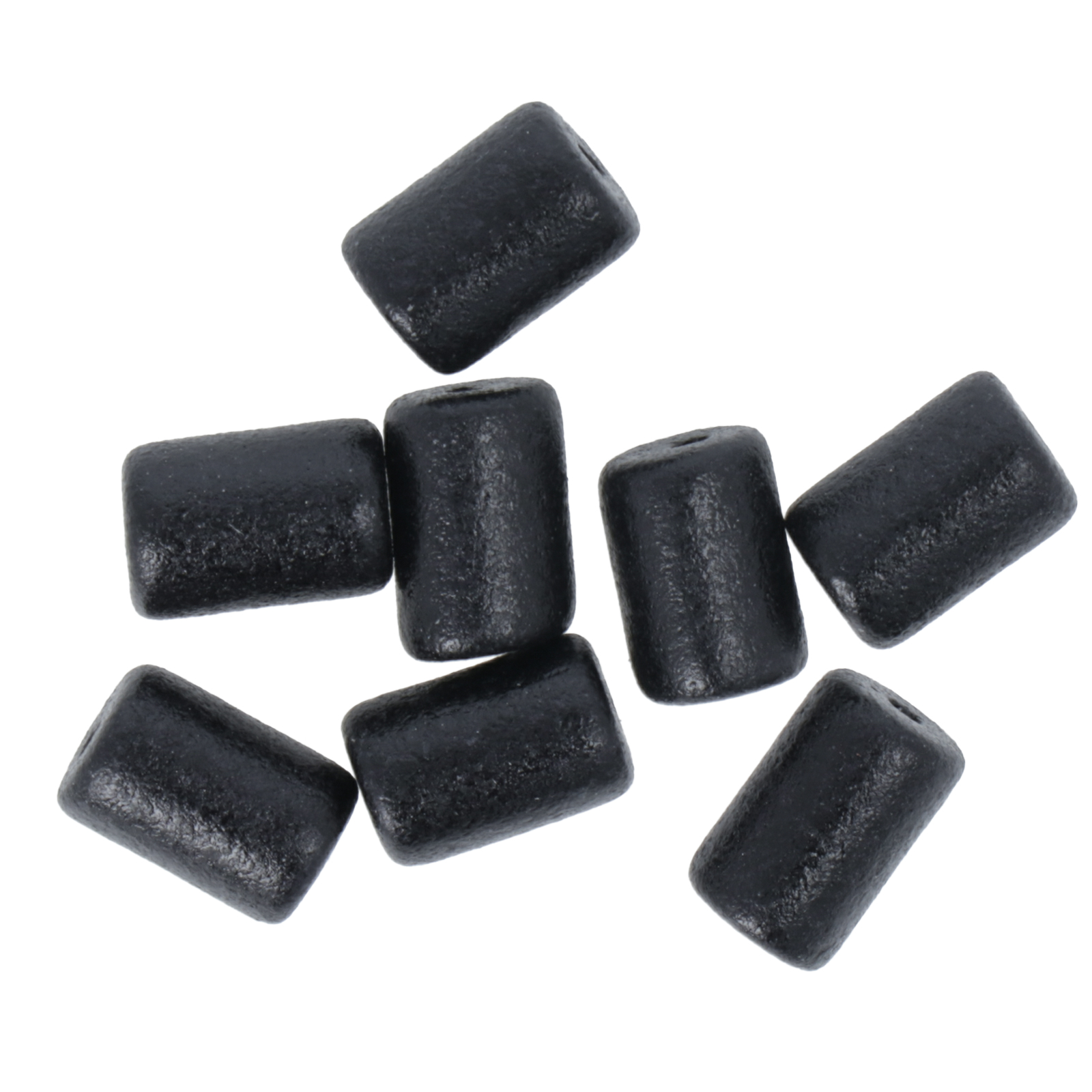 black ceramic tube - 10x6mm | 10pc