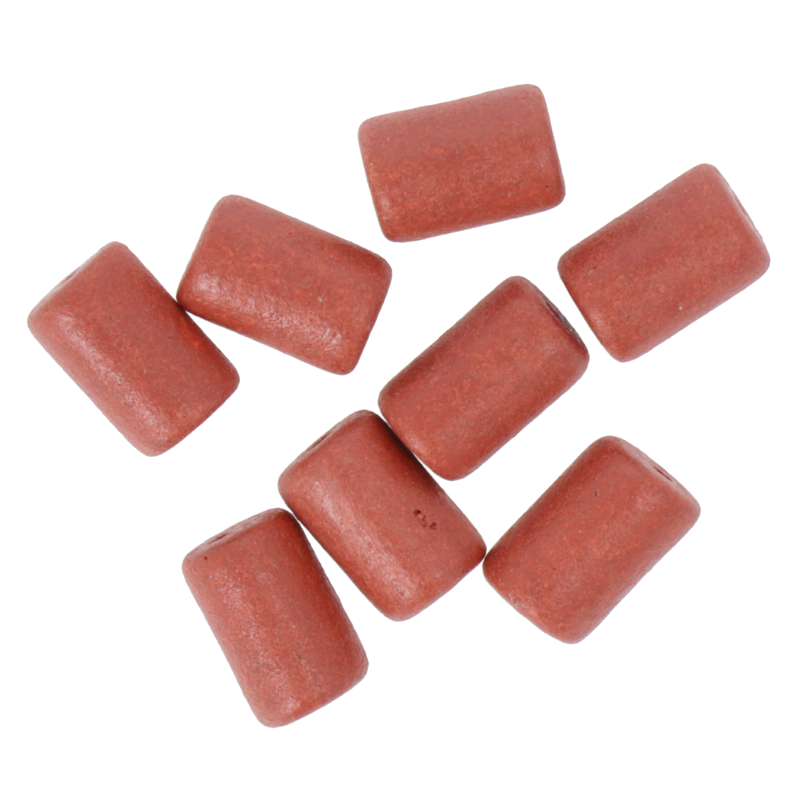 terracotta ceramic tube - 10x6mm | 10pc
