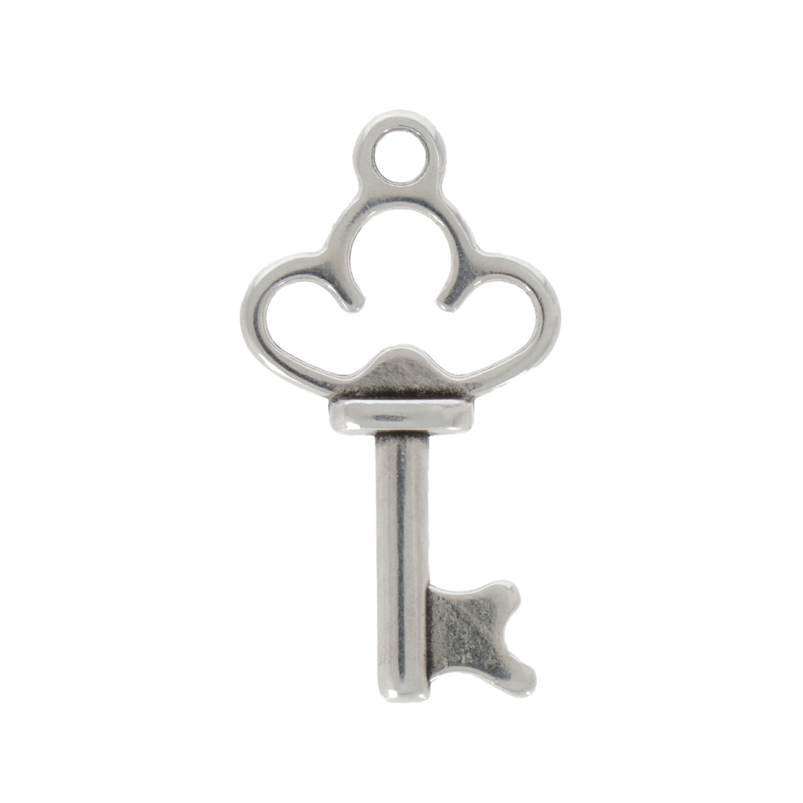 antique silver plated key charm 28x15mm | 2pc