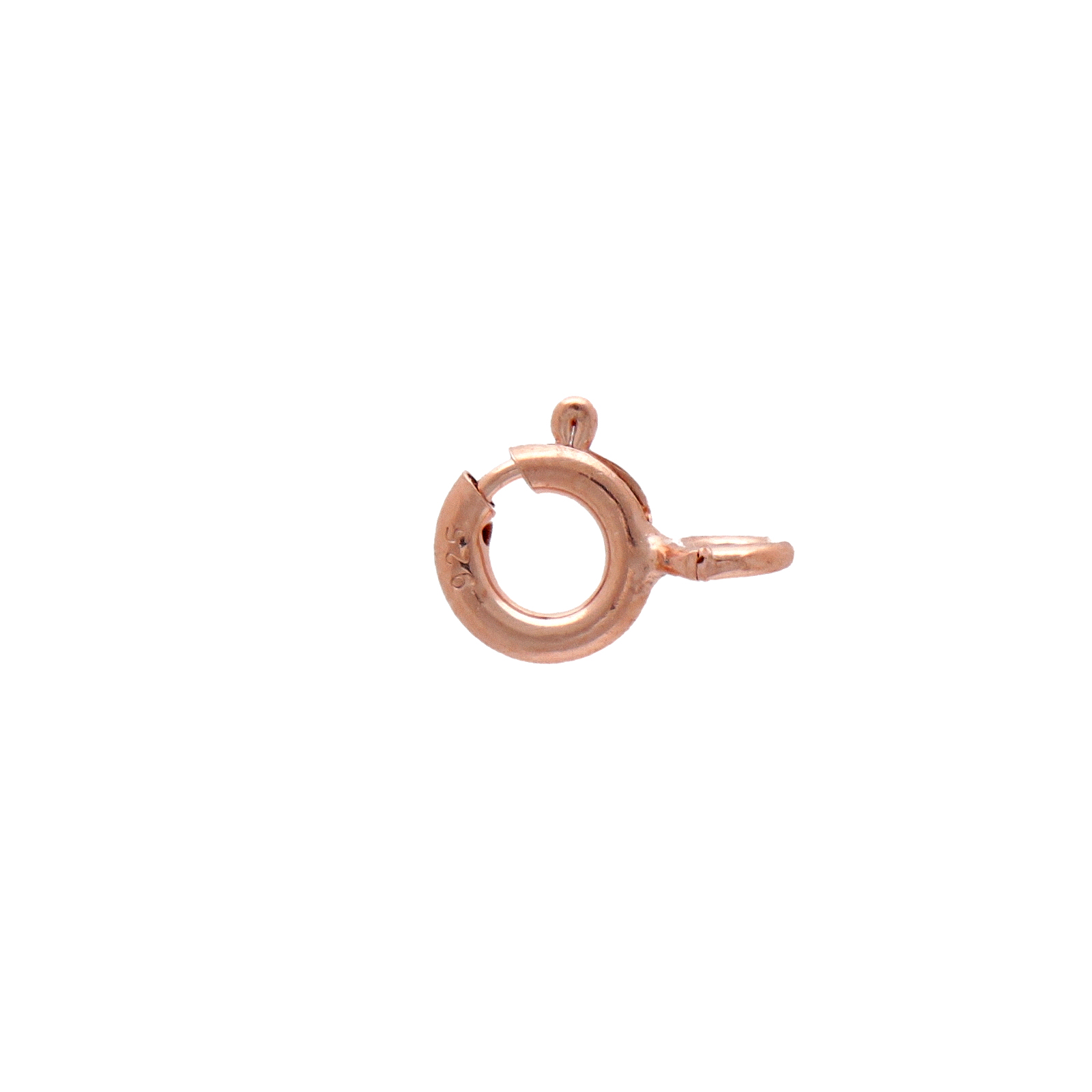 sterling silver rose plated spring ring clasp 5mm | 4pc