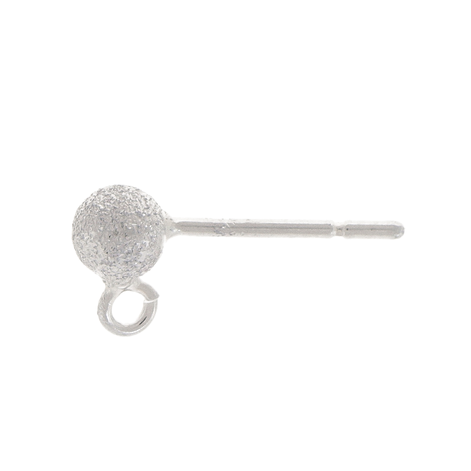 sterling silver stardust ball post earring 4mm | 2pc