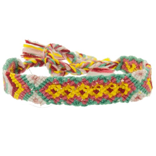 friendship bracelet aqua/yellow 14mm | 1pc