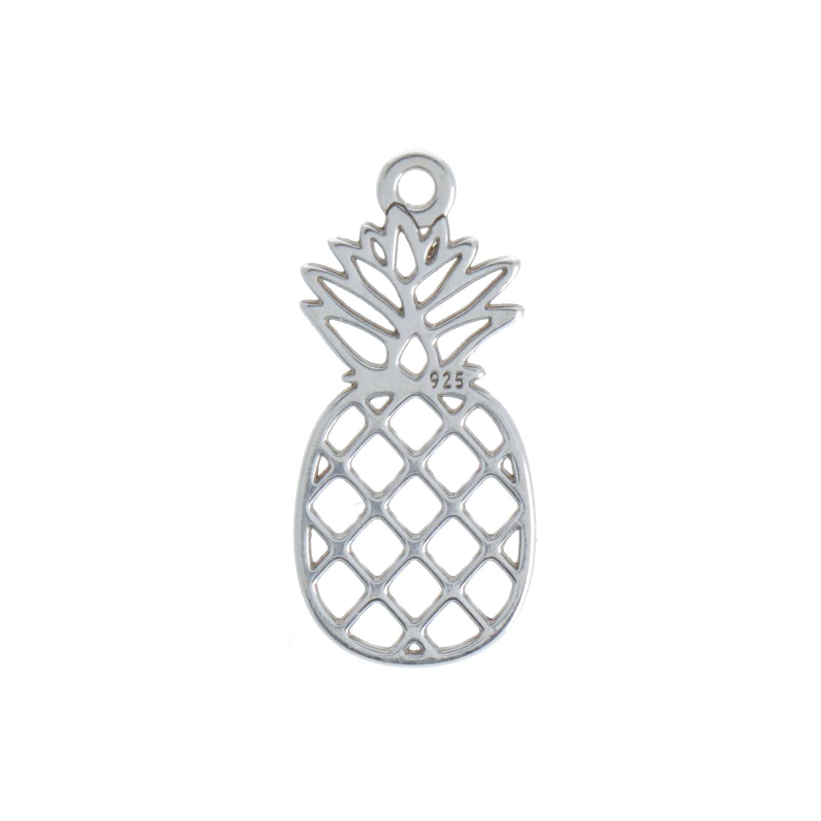 sterling silver pineapple charm 18mm | 1pc