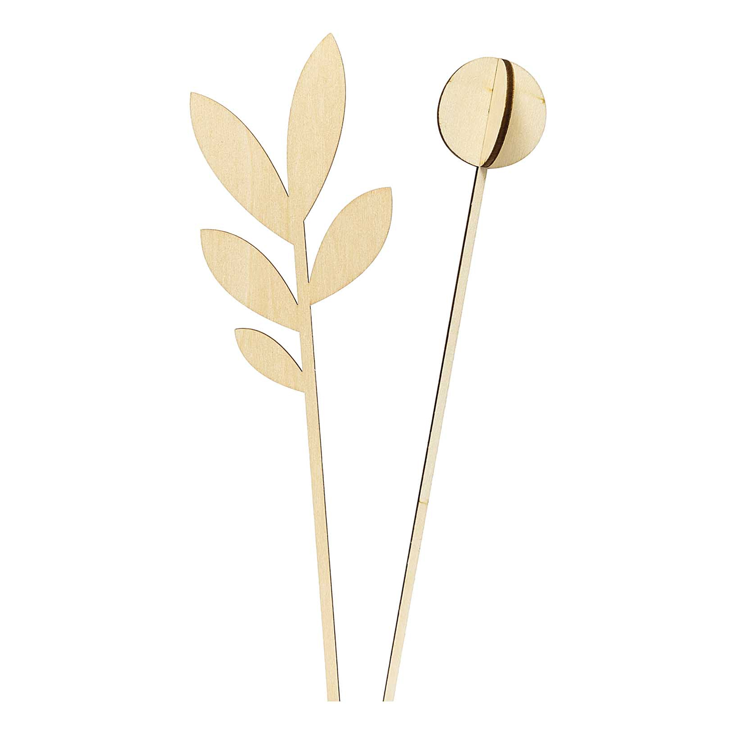 wooden deco set - 2 3d tulipan 28cm | 1pc