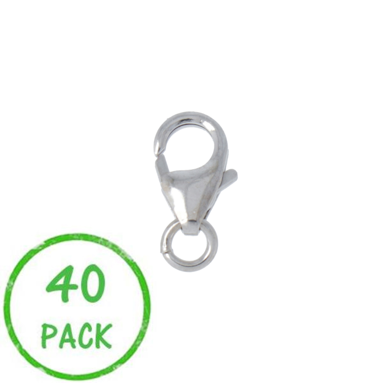 sterling silver trigger clasp 8,2mm (bulk pack) | 40pc