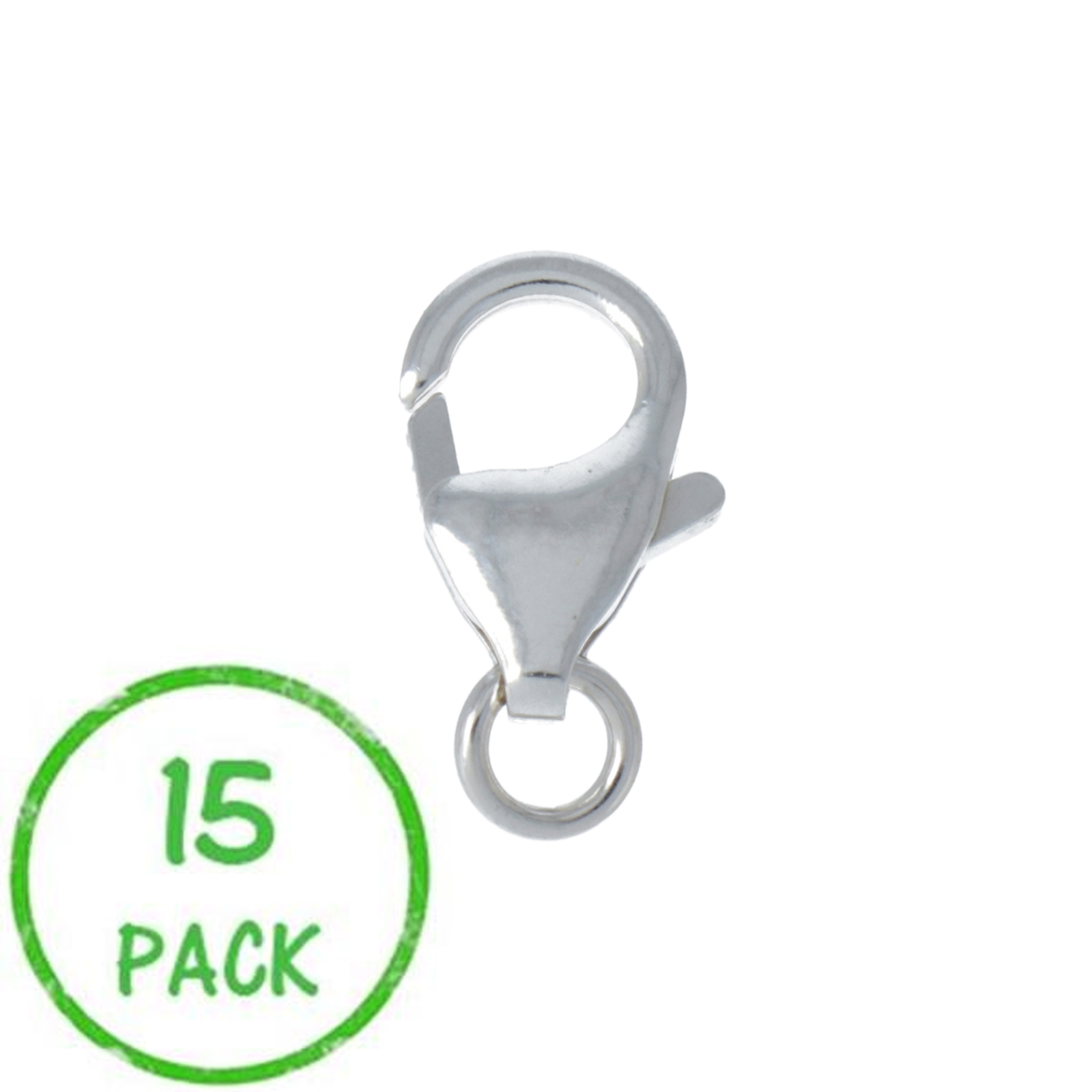 sterling silver trigger clasp 13mm (bulk pack) | 15pc