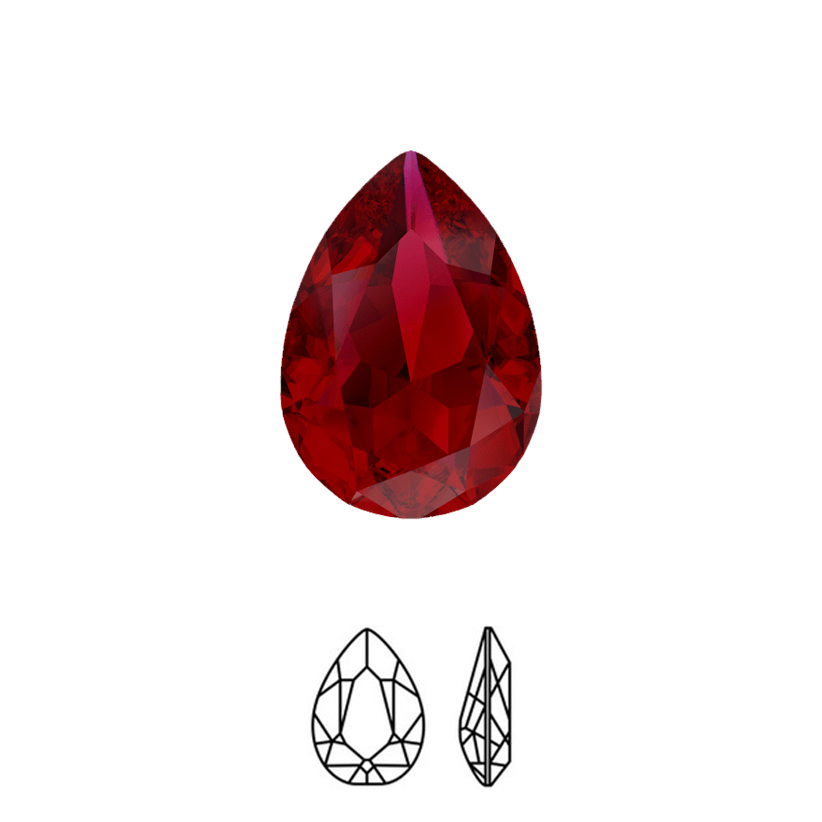 pear fancy stone (4320) scarlet ignite 14x10mm | 1pc