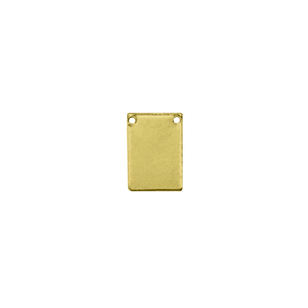 premium blanks brass rectangle with 2 holes 16x11mm | 4pc
