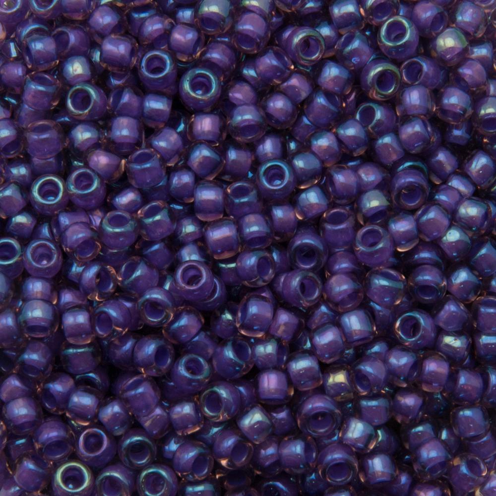 saatperlen toho 8/0 inside color rainbow rosaline/opaque purple lined (928) | 10gr