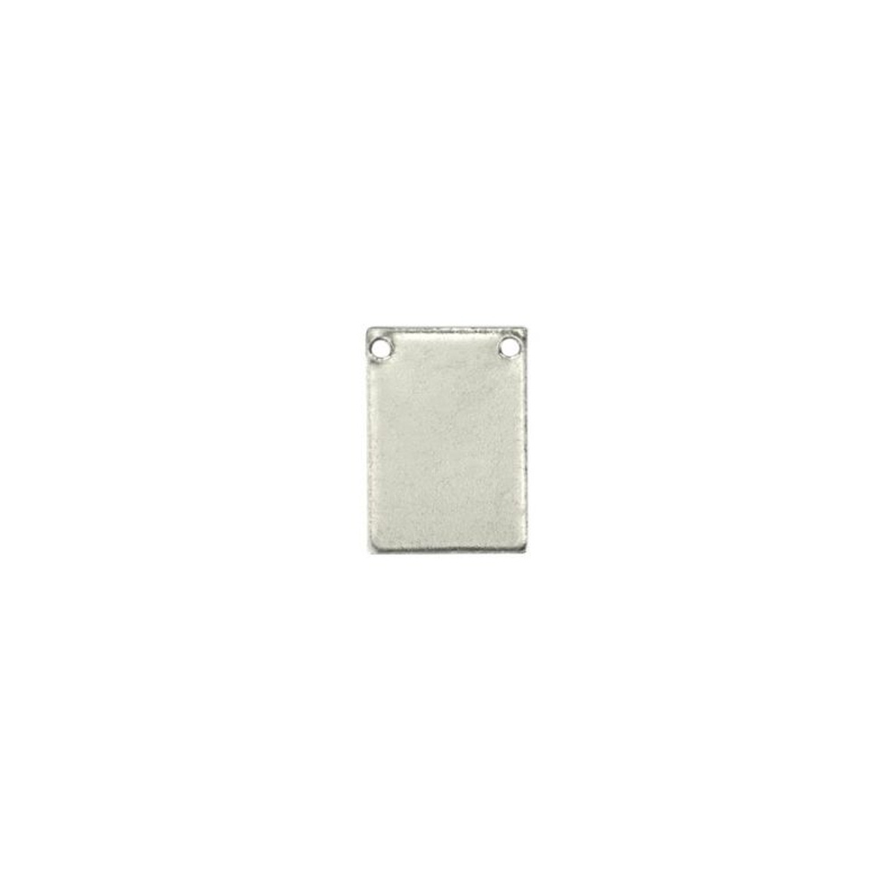 premium blanks aluminium rectangle with 2 holes 16x11mm | 12pc