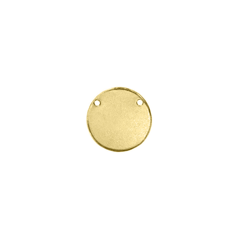 premium blanks brass circle with 2 holes 15mm | 4pc