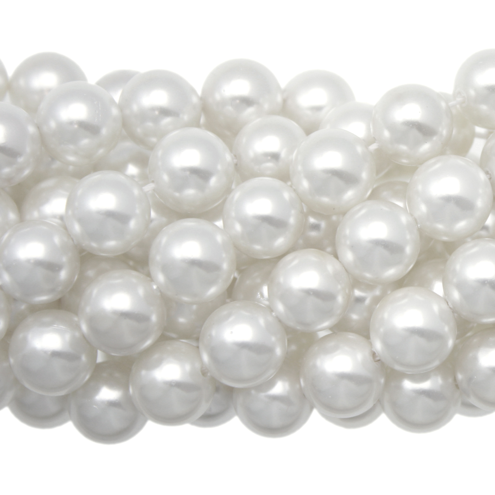 south-sea shell beads - white round 10mm | 16-inch strand