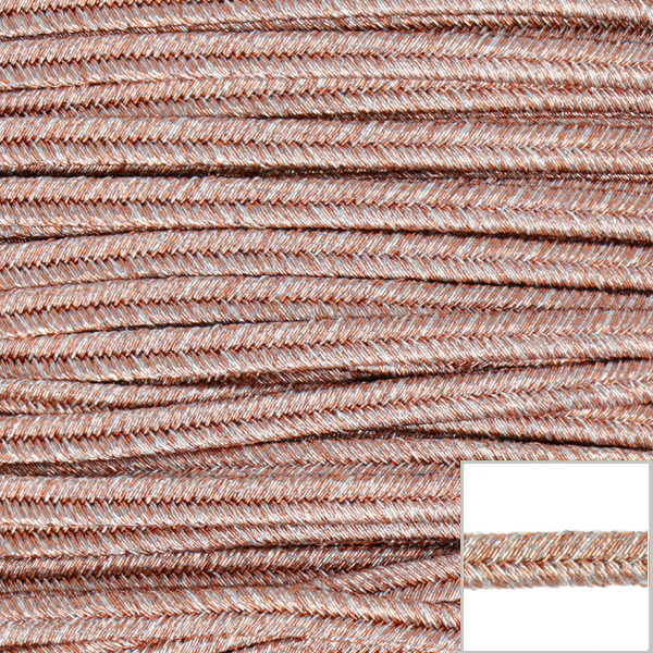 full metallic soutache braid rose gold 3,5mm | 2mt