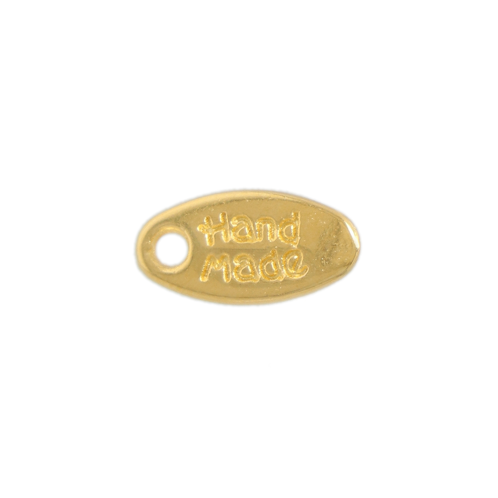gold plated oval tag handmade 11x5mm | 5pc
