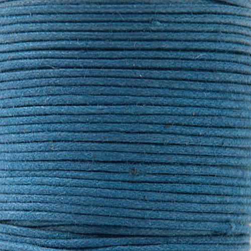 blue waxed cotton cord 1mm | 25mt