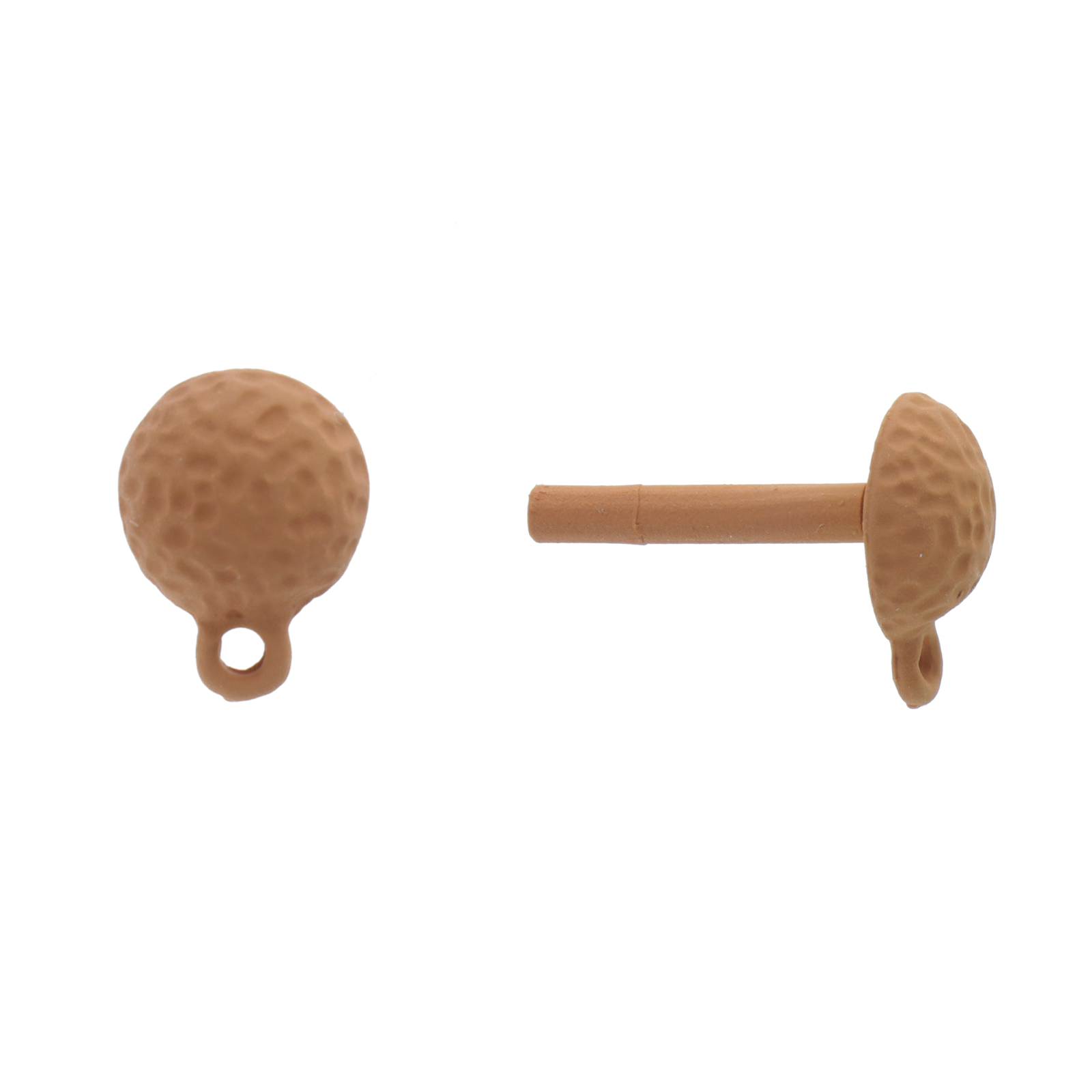 mocca satin resin post earring 10mm | 2pc