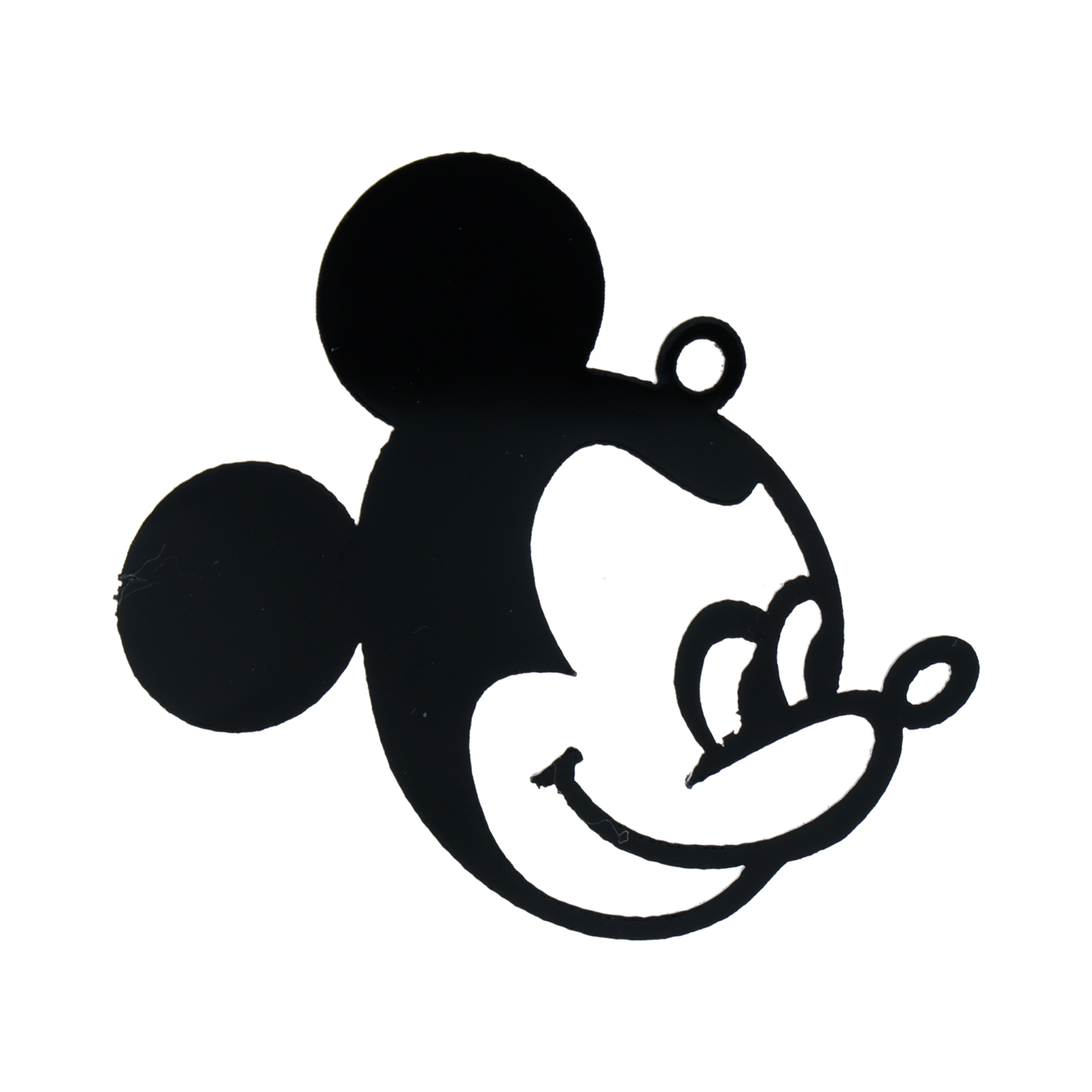 plexiglass black mickey mouse pendant 52mm | 1pc