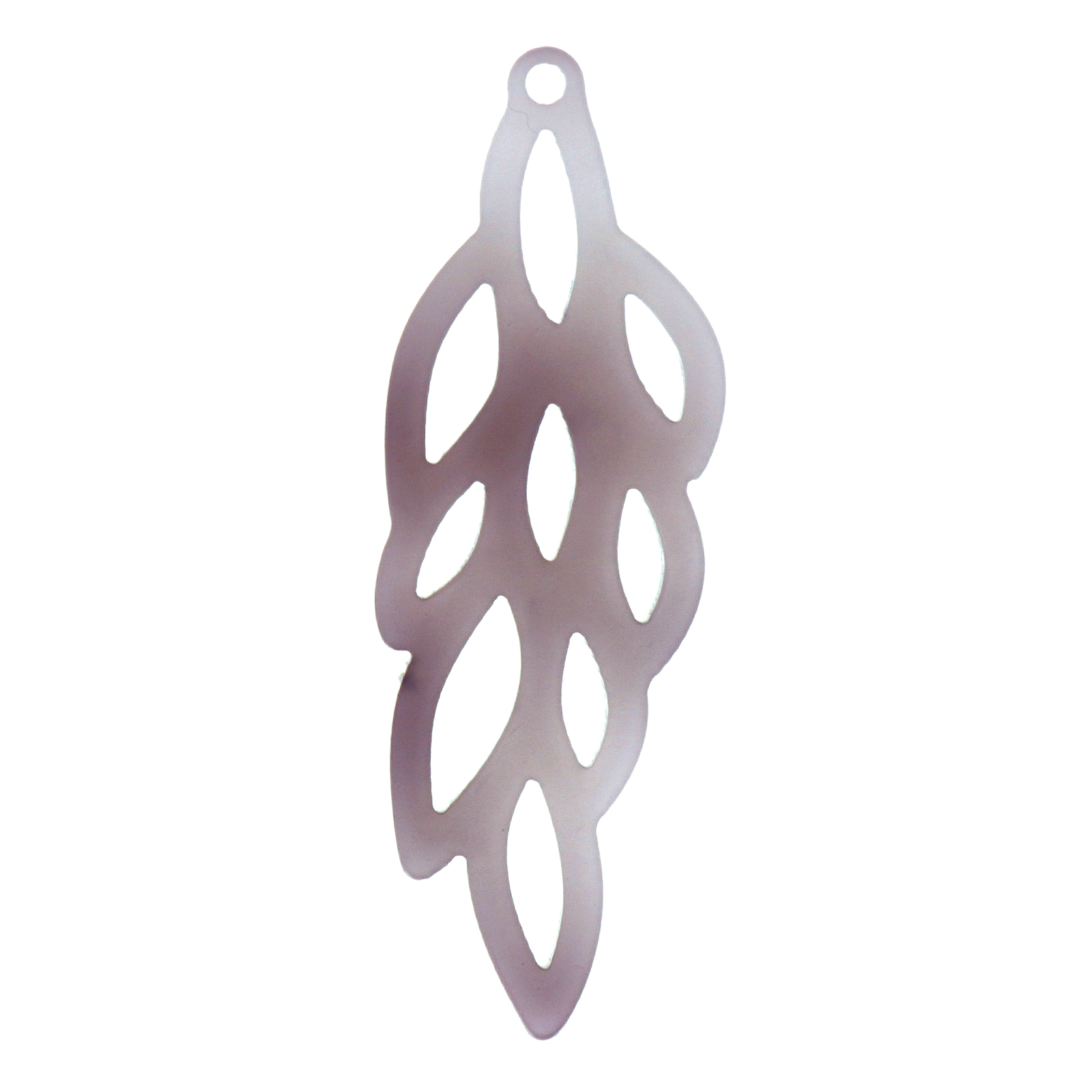 plexiglass leaf grey tortoise pendant 64x20mm | 1pc