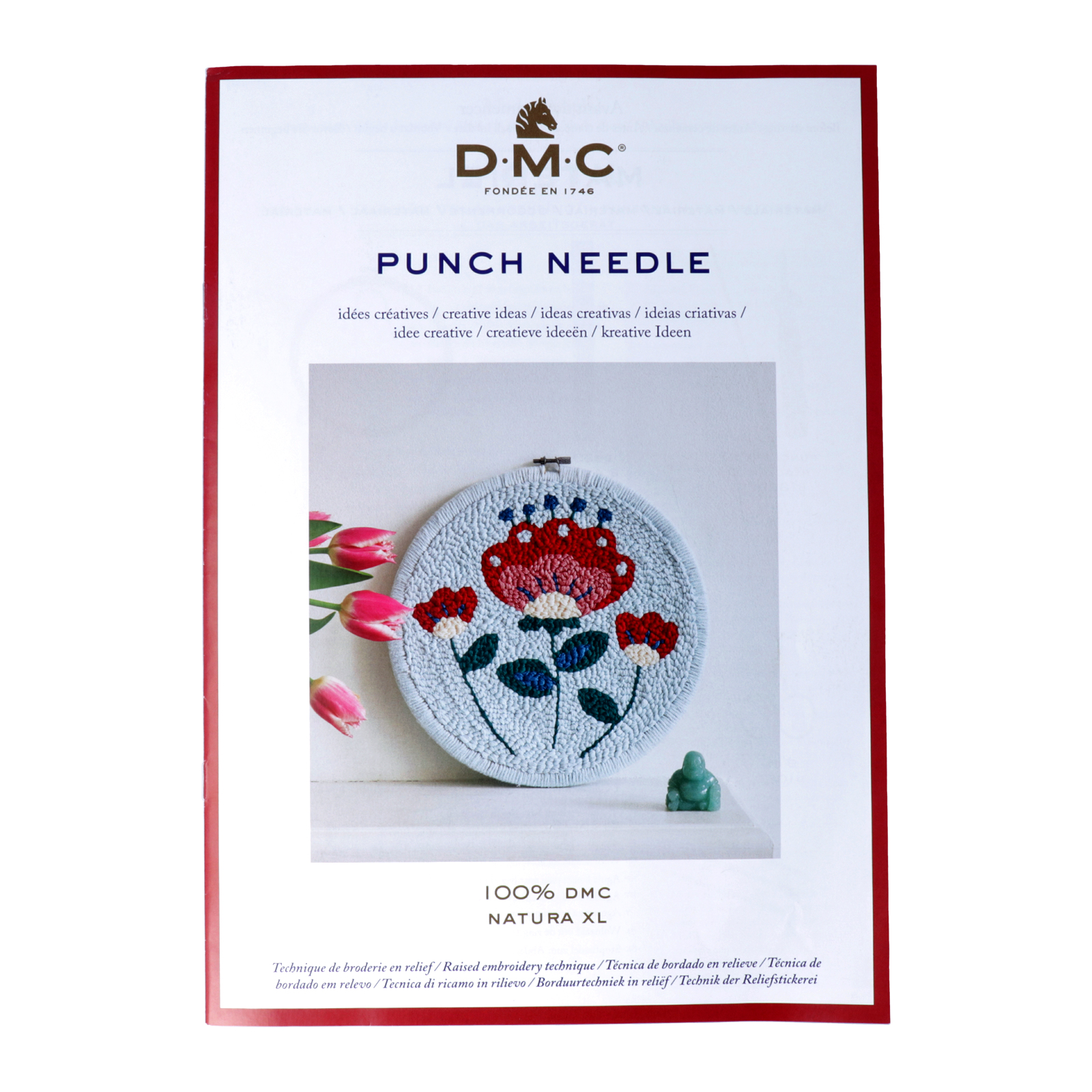 punch needle pattern dmc - flower hoop | 1pc