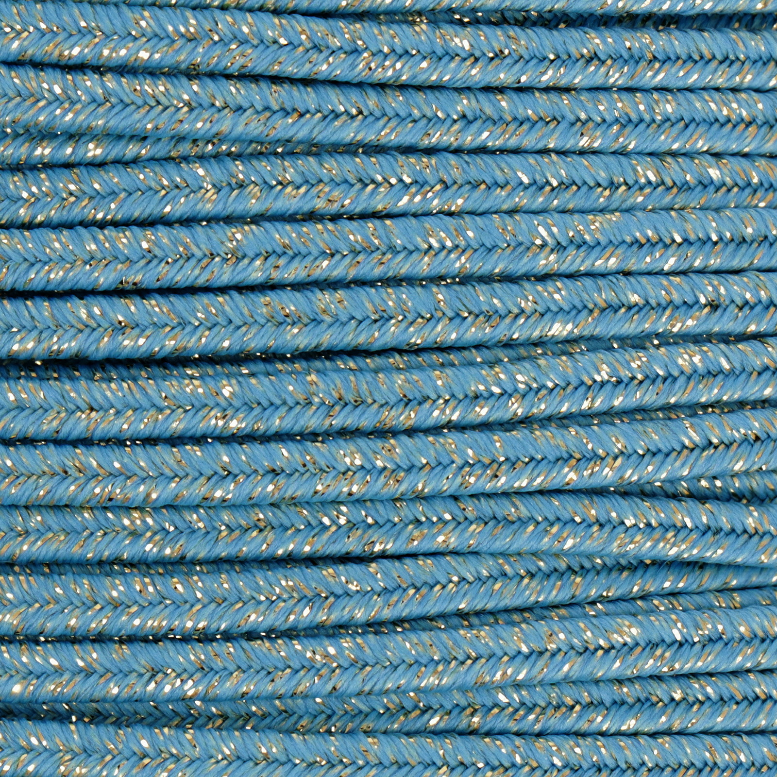 metallic soutache braid - turquoise/gold 3,5mm | 2mt