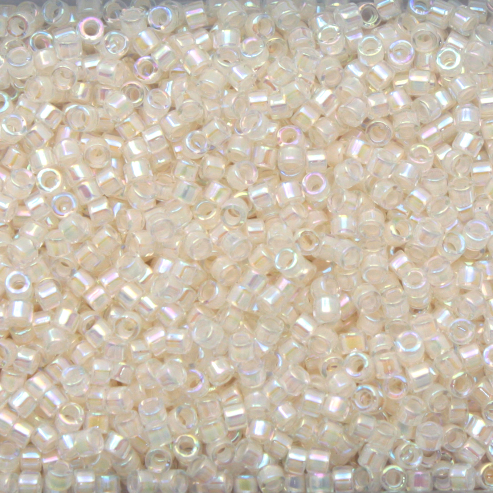 miyuki delica 11/0 - color-lined candle lit/crystal ab | 8gr