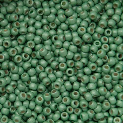 saatperlen toho 11/0 permanent finish galvanized mint green frosted (pf570f) | 10gr