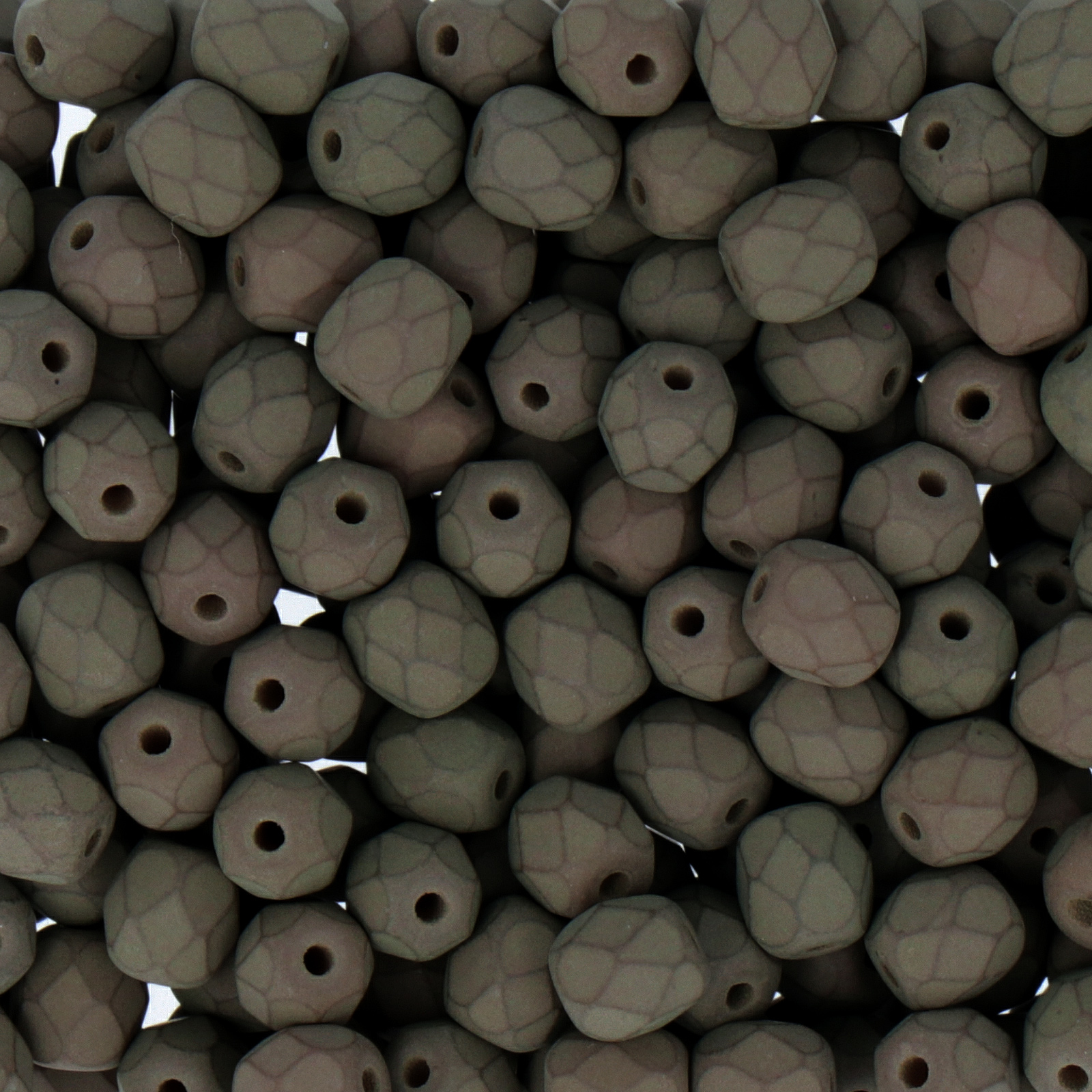 böhmische glasschliffperlen silk matte brown 4mm | 50st