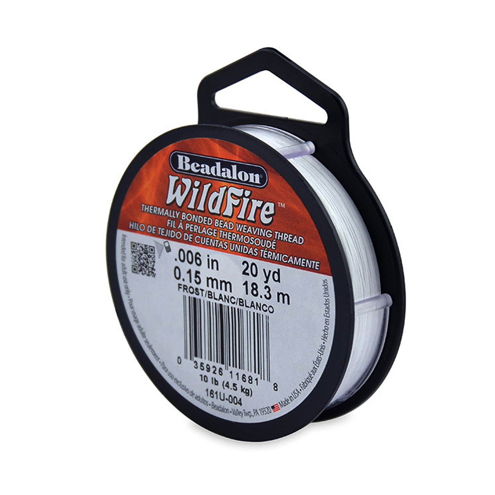 white wildfire beading thread - size 0,15mm - 18,3mt spool | 1pc