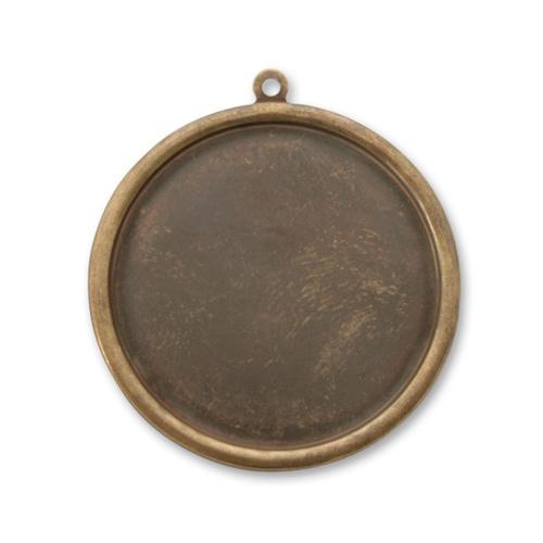 vintaj natural brass coin bezel 30mm | 1pc